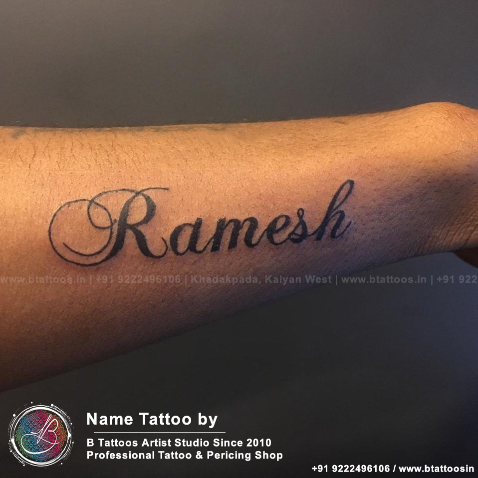 Ramesh customised name tattoo   Instagram